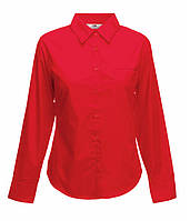 Женская Рубашка с длинным рукавом 40 Красный, 3XL