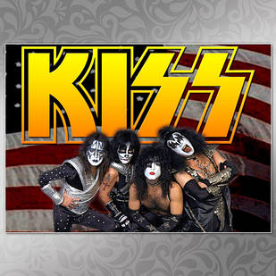 Плакат А4 Рок Kiss 002