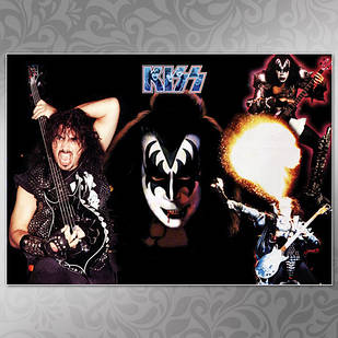Плакат А4 Рок Kiss 007