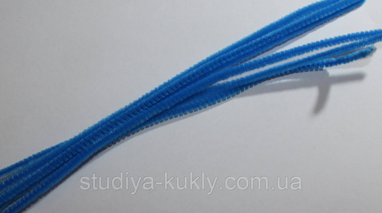 Синельний (волохатий) дріт. Блакитний., фото 1
