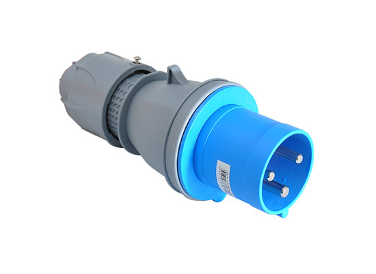 Силовий роз'єм: вилка кабельна, 63А, 3 полюси 2p+e IP44