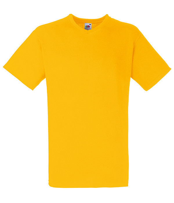 Чоловіча футболка V-подібний виріз 3XL Сонячно Жовтий, фото 1