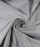 Мужская футболка двухцветная приталенная 100% хлопок Белый/Серо-лиловый 61-026-WF 3XL