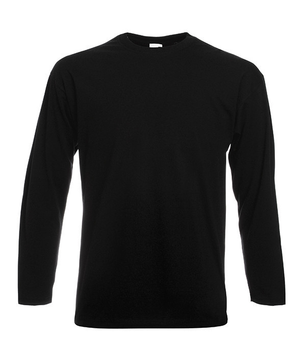 Чоловіча футболка з довгим рукавом 4XL, 36 Чорний