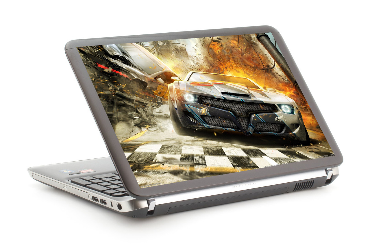 Наклейка на ноутбук. Тачка