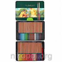 Акварельні олівці Marco Renoir Aqua-48TN, 48 кольорів з пензликом