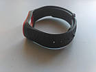 Ремінець Xiaomi Mi Band 4 / 3 MiJobs силіконовий рифлений Чорний / Червоний 1907P, фото 2