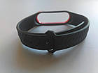 Ремінець Xiaomi Mi Band 4 / 3 MiJobs силіконовий рифлений Чорний / Червоний 1907P, фото 4
