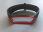 Ремінець Xiaomi Mi Band 4 / 3 MiJobs силіконовий рифлений Чорний / Червоний 1907P, фото 3