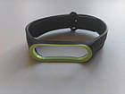 Ремінець Xiaomi Mi Band 4 / 3 MiJobs силіконовий рифлений Чорний / Зелений 1907P, фото 2