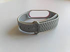 Ремінець Xiaomi Mi Band 4 / 3 MiJobs силіконовий рифлений Сірий / Рожевий 1907P, фото 5