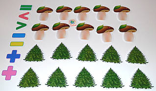 Магнітна математика Грибочки та ялинки