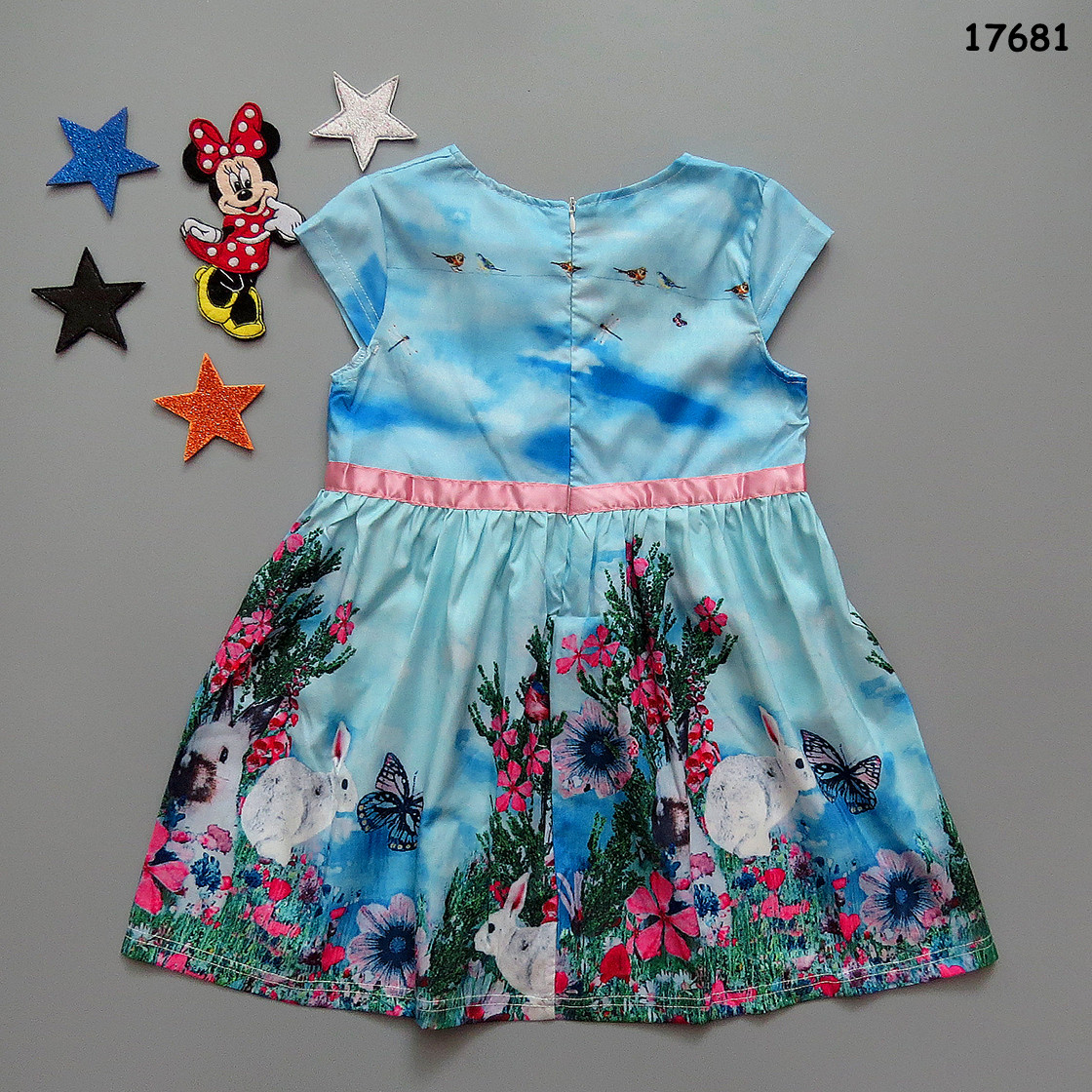 Платье "Кролики" для девочки. 100, 110 см - фото 4 - id-p19003664