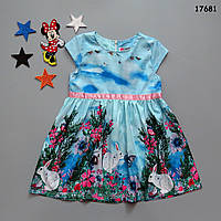 Сукня "Кролики" для дівчинки. 100, 110 см