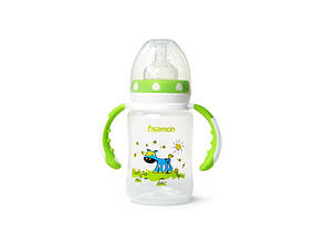 Бутылка детская для кормления 13.5х7.5х17см/240мл с ручками из пластика Fissman