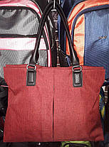 Жіноча сумка червона тканинна на плече для одного відділення для документів під формат А4 Dolly 480, фото 3