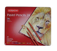Набор пастельных карандашей Pastel 24шт. мет коробка Derwent
