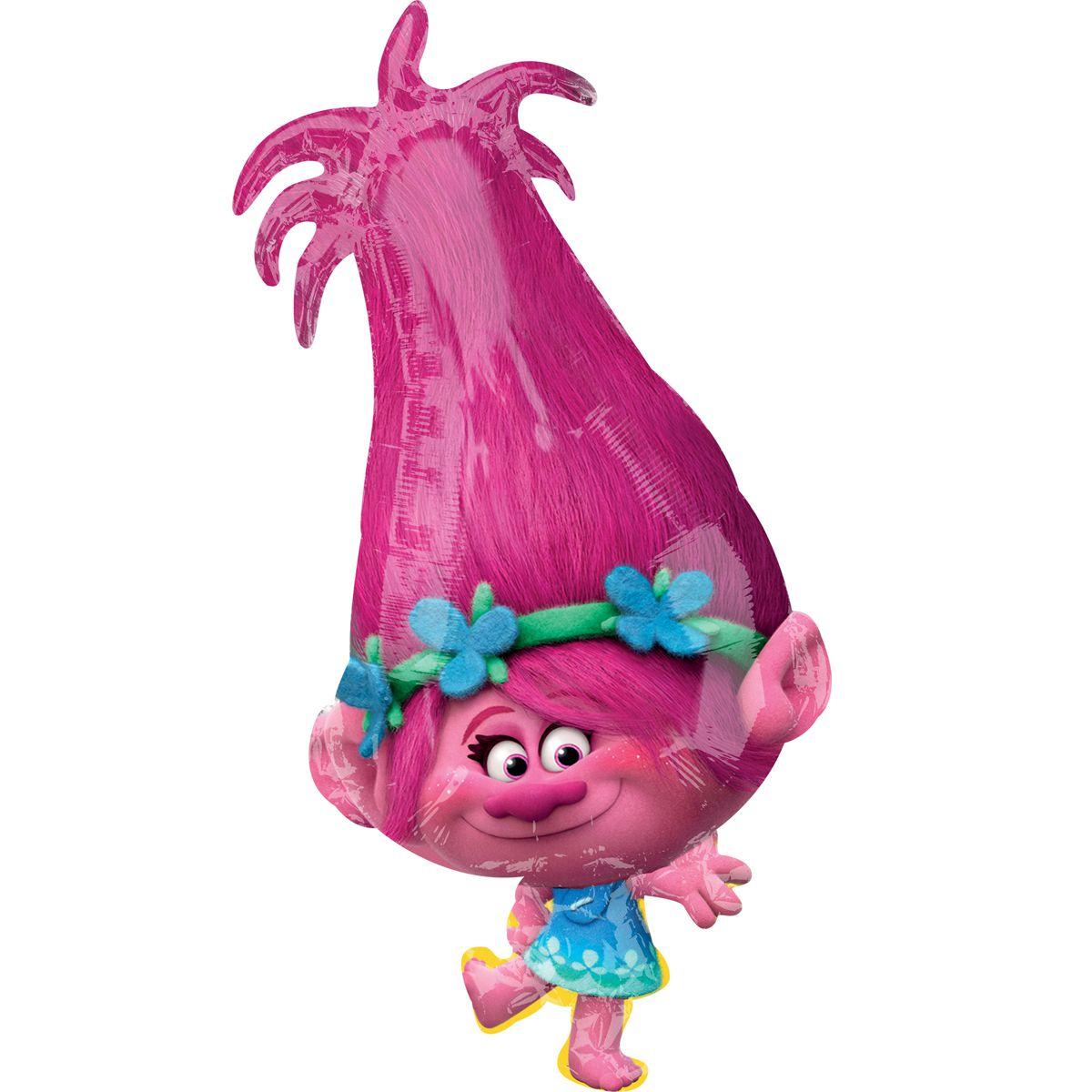 Trolls фольгована фігура принцеси Трояндочки 91  см з гелієм
