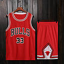 Червона баскетбольна форма Піппен 33 Чикаго Буллз Pippen Chicago Bulls, фото 2