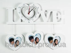 Настінний годинник дерев'яний Famille Amour 3