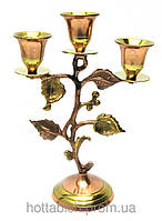 Підсвічник на три свічки бронзовий