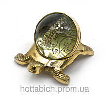 Черепаха бронзова з бурштинами