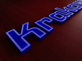 Світлодіодні літери з діодами за контуром, h — 200 мм