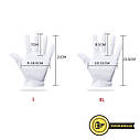 Білі бавовняні + еластан рукавички (розмір XL)., фото 3