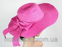 Шляпа розовая с бантом "Рестлин"