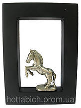 Картина з бронзовою фігурою "Кінь"