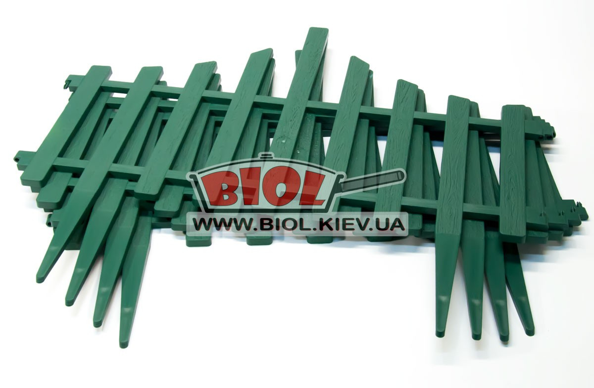 Декоративный забор для газона (4 секции, общая длина 2,5м) (цвет - зеленый) Алеана ALN-114042-1 - фото 2 - id-p877554381