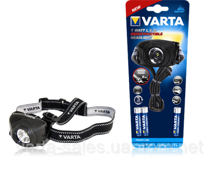 Фонарь налобный Varta Indestructible 1 Watt LED Head Light 3AAA - фото 1 - id-p6882828
