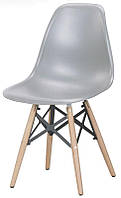 Стул Nik XXL Eames DSW серый 10 на деревянных буковых ножках с укрепленными перемычками, код 8389