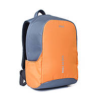Современный рюкзак для ноутбука BOOSTER оранжевый с серым от MAD™