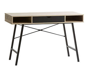 Стильний офісний стіл із шухлядою чорним 120 см mebelime