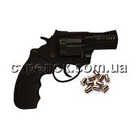 Револьвер під патрон Флобера Stalker 2.5 Black, чорний пластик