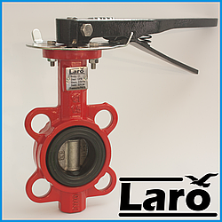 Затвор Баттерфляй із чавунним диском Ду 150 Laro Fly (art. 300)