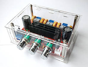Підсилювач звуку XH-M139 в корпусі - TPA3116D2 50Вт*2+100Вт 2.1 DC 8-24В