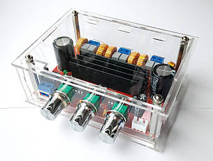 Підсилювач звуку XH-M139 в корпусі - TPA3116D2 50Вт*2+100Вт 2.1 DC 8-24В