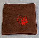 Рушник сувенірний "Слід лапки на серці", фото 2