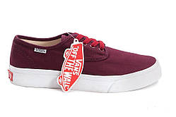 Кеди унісекс текстильні Vans Authentic Madero 2 Burgundy "Бордові" р. 4.5,5,, 9.5 (35,36,42)