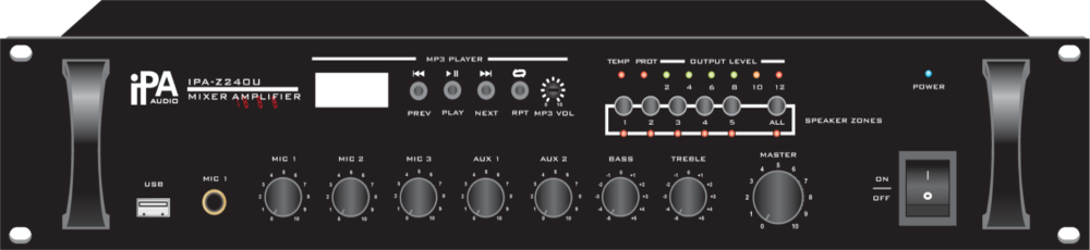 Багатозонний мікшируючий підсилювач IPA AUDIO IPA-Z240U