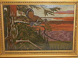 Картина вишита "Захід сонця в лісі" 1966 р.
