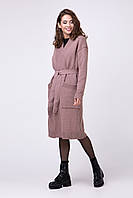 Кардиган женский длинный вязаный с карманами ,поясом WEST Оверсайз одевается от 44-54р в 7 расцветках