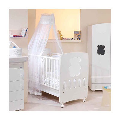 Ліжечко дитяче 125x65 "PUFFY", колір білий