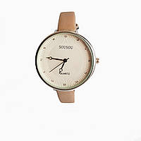 Годинники жіночі Sou Sou shine кварцові на ремінцях Бежевий