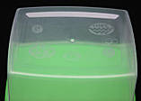 Пластиковий прямокутний контейнер (лоток) 3.5 л "Європейський" з жорсткою кришкою (різні кольори кришки), фото 4