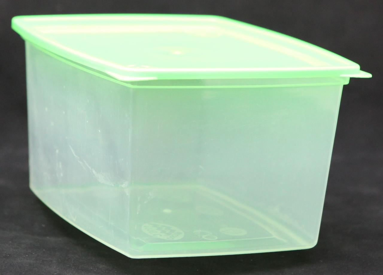Пластиковый прямоугольный контейнер (лоток) 3.5л "Европейский" с жесткой крышкой (разные цвета крышки) - фото 3 - id-p195127939