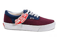 Кеды унисекс текстильные Vans Era Burgundy\Blue "Сине-бордовые" р. 5, 5.5, (36,37,)