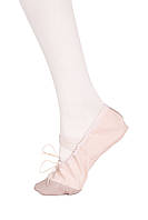 Балетки танцевальные 32-(20см) с кожаным носком и кожаной подошвой Dance 011, розовый